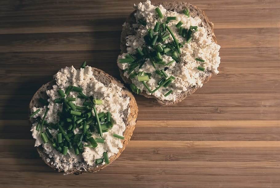 Cottage Cheese on bagel
