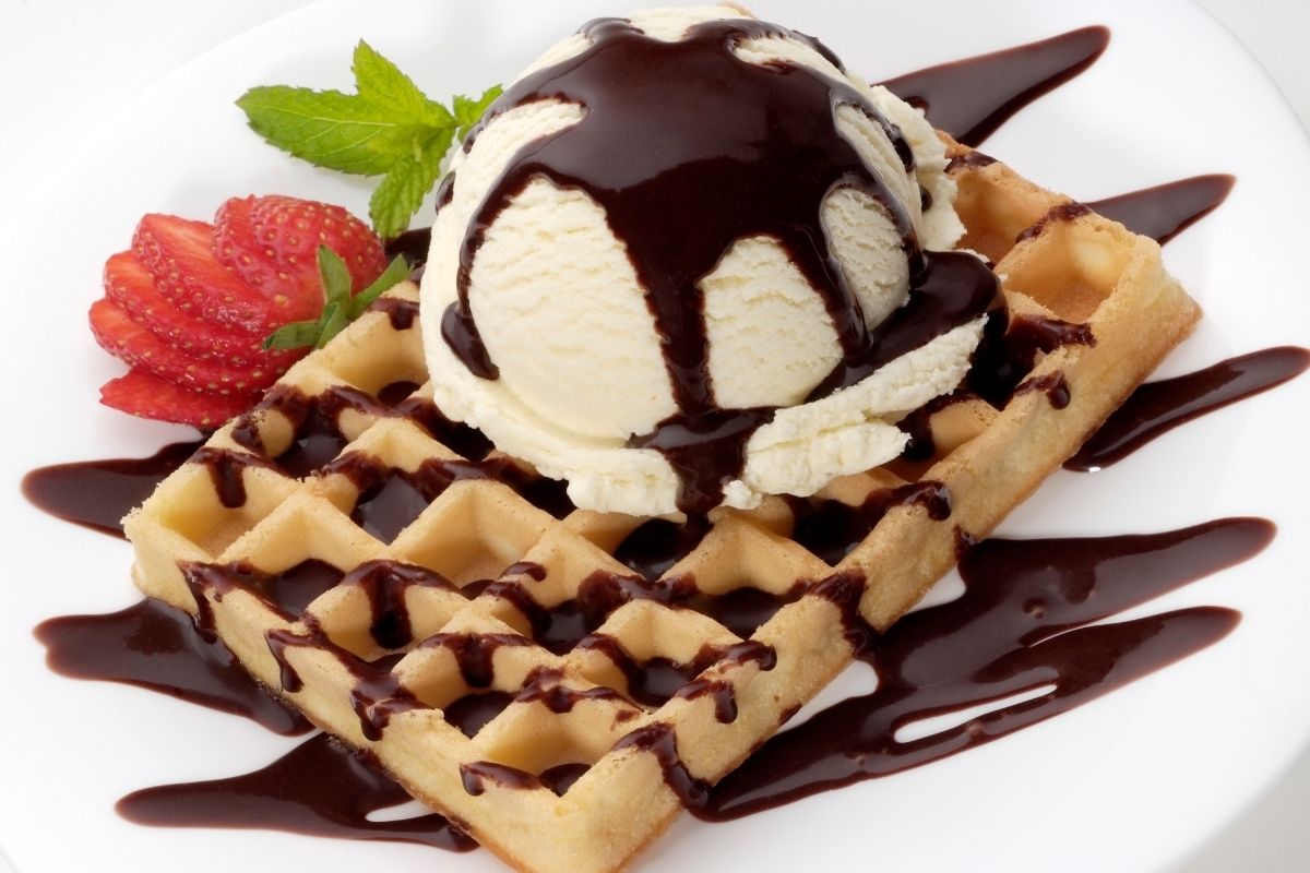 Ice Cream with Waffles