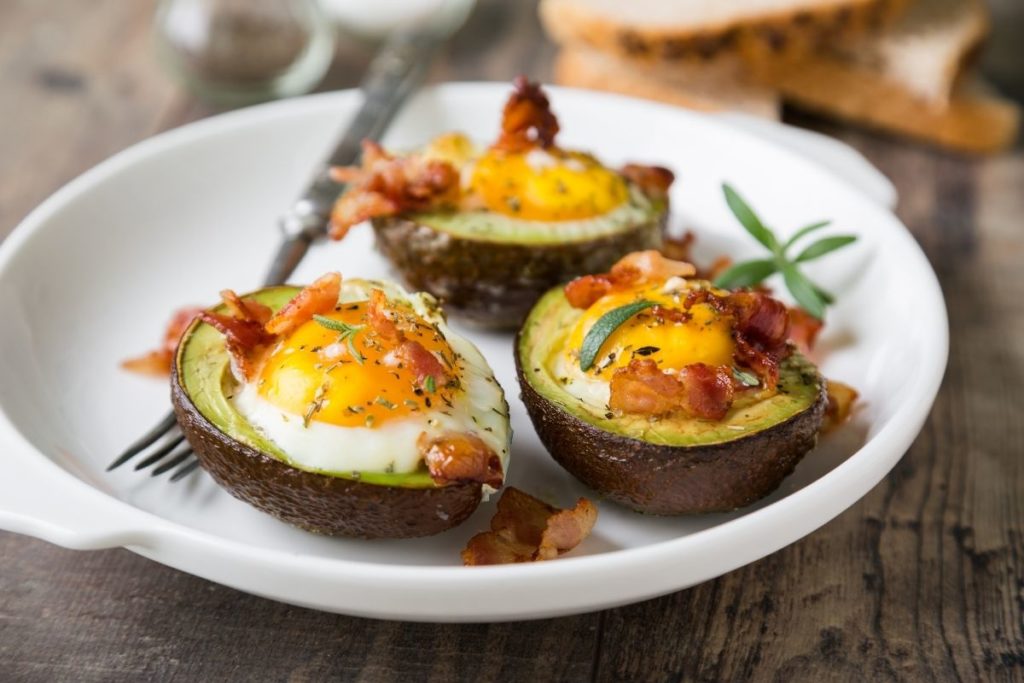 Baked Avocado with Eggs and Bacon