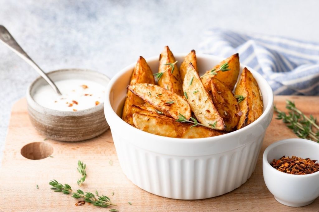 Baked Potato Wedges - Sides For Meatball Subs