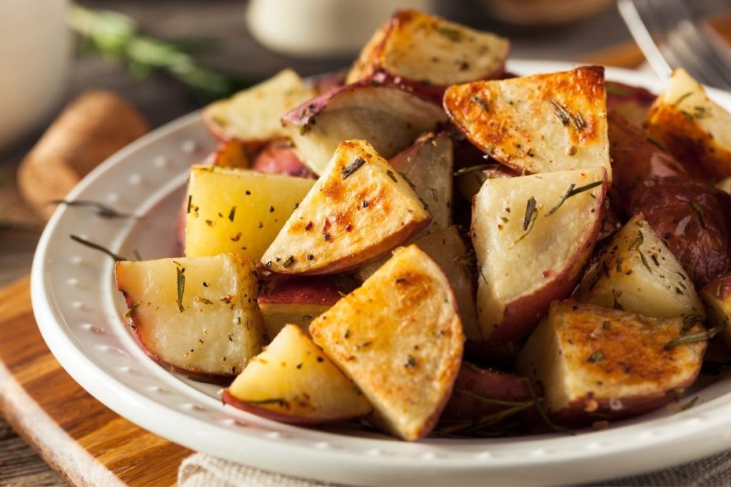 Red Roasted Potatoes - What to serve with meatballs