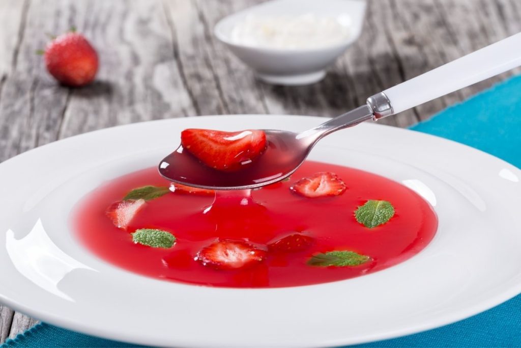 Chilled Strawberry Soup Side dish