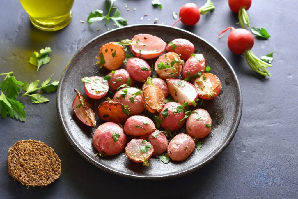 Side of Garlic Roasted Radishes