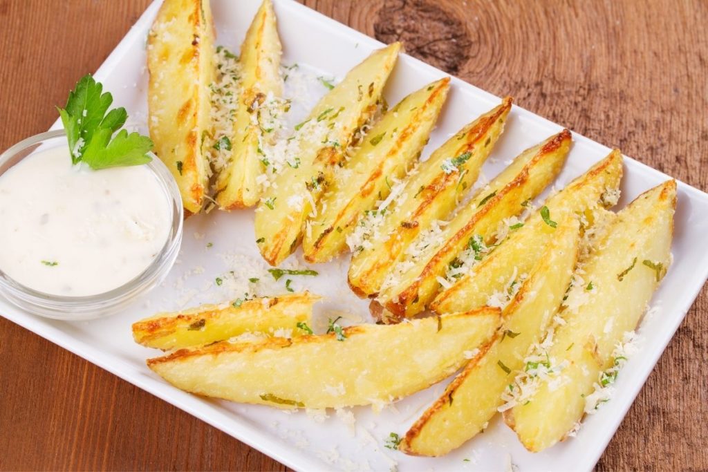 Parmesan Potato Wedges - Best Sides For Fried Chicken