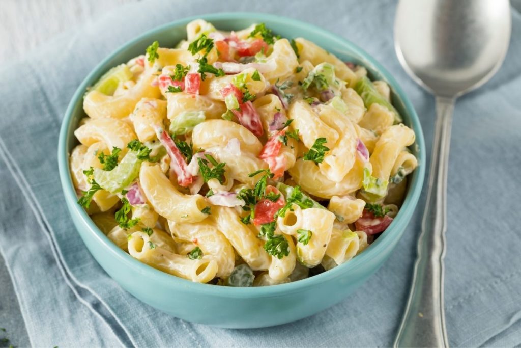 Macaroni Salad -What to Serve with French Dip Sandwiches