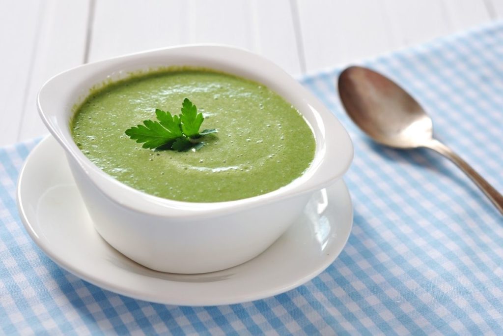 Spinach Soup - Honey Garlic Chicken sides