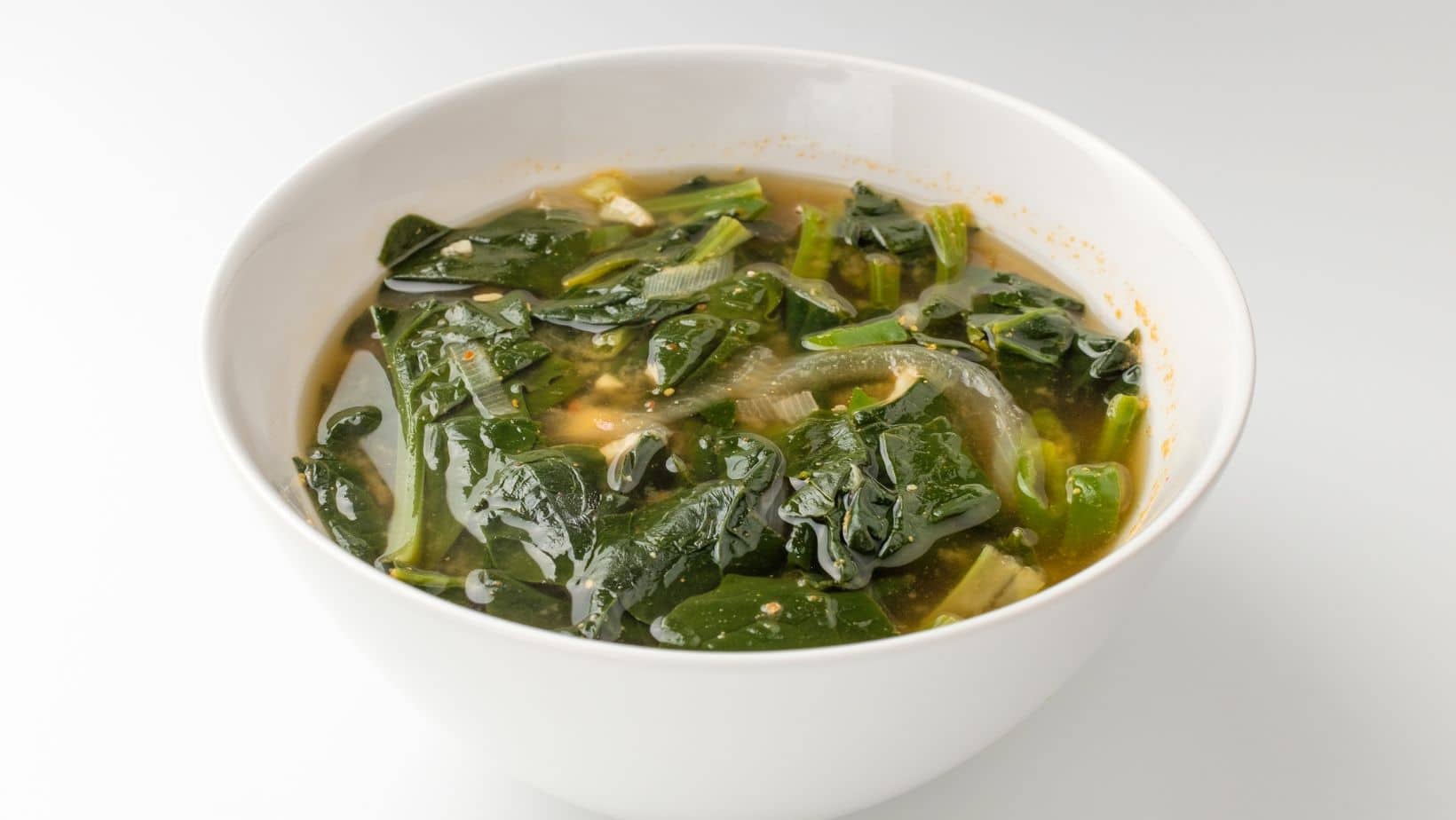 Spinach miso soup