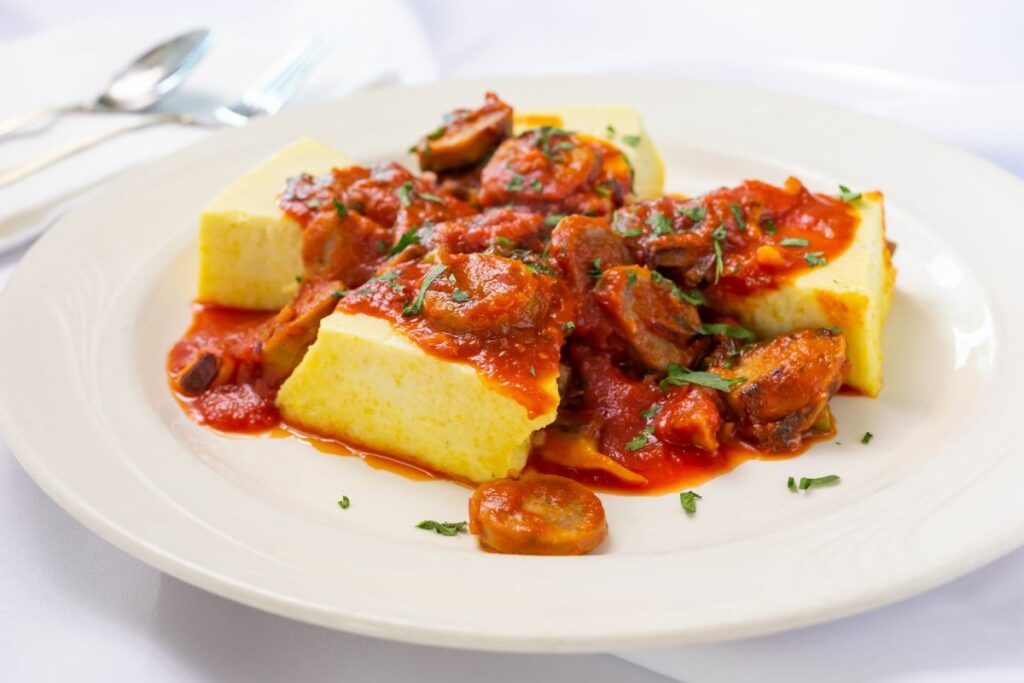 Best Polenta With Spicy Marinara - What to Serve with Shrimp Cocktail