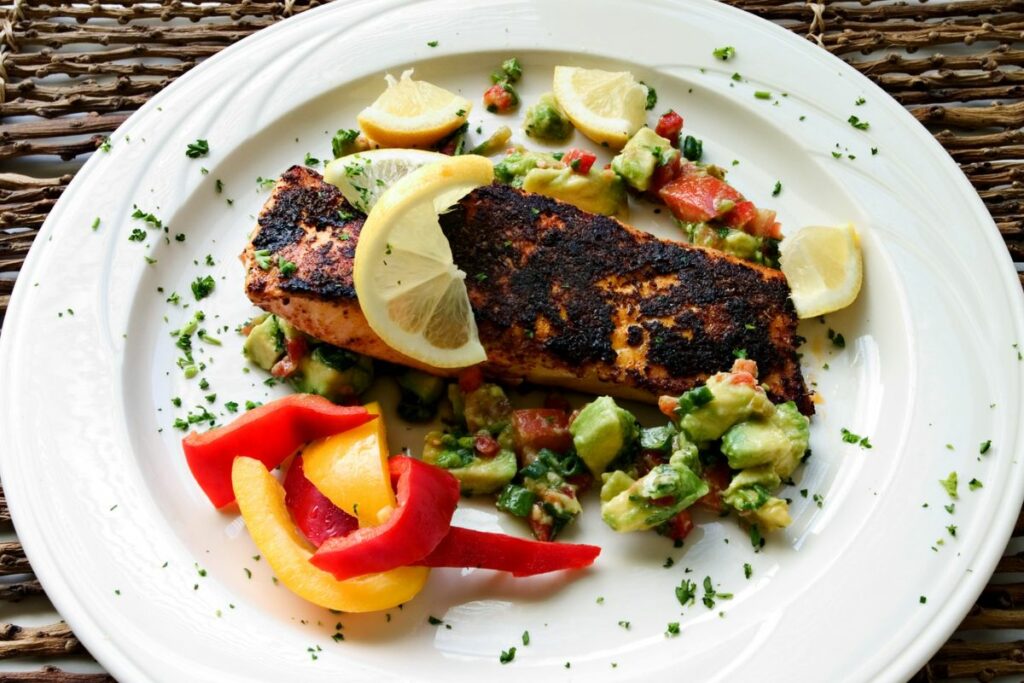 Blackened Salmon - What to serve with dirty rice