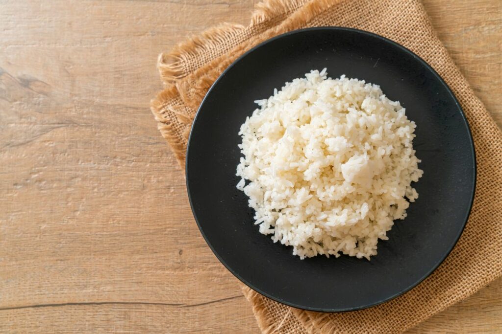 White Rice - What to serve with porcupine meatballs