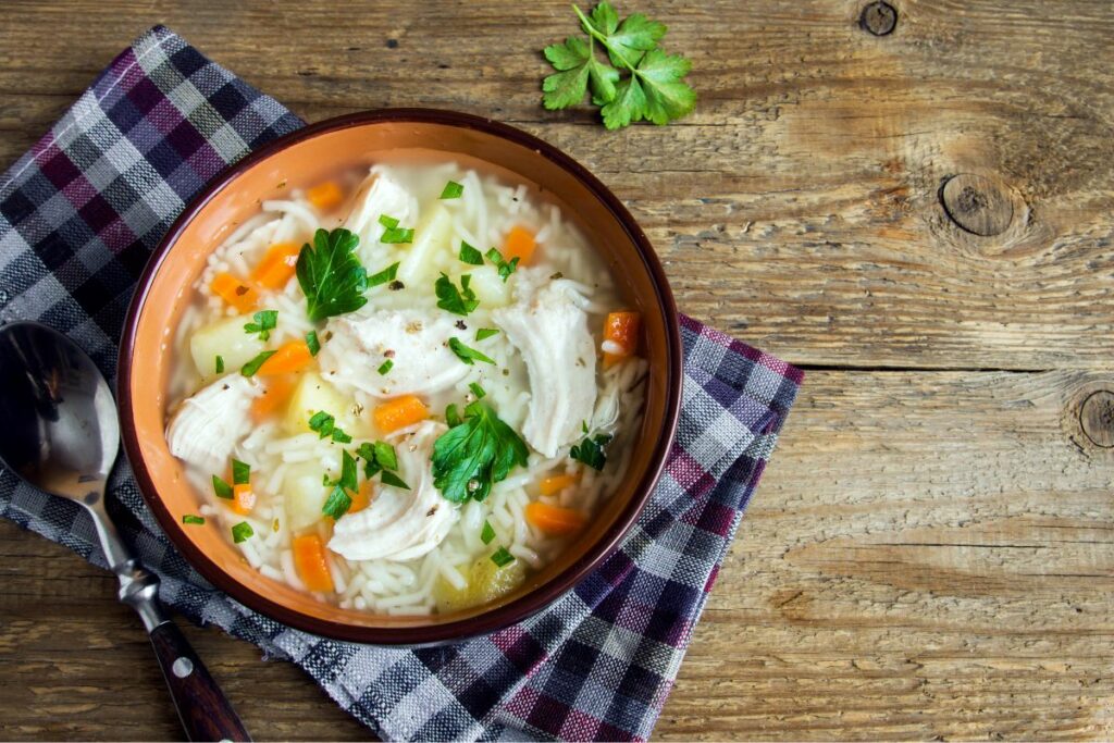 Chicken Soup - What to Serve with Corn Fritters