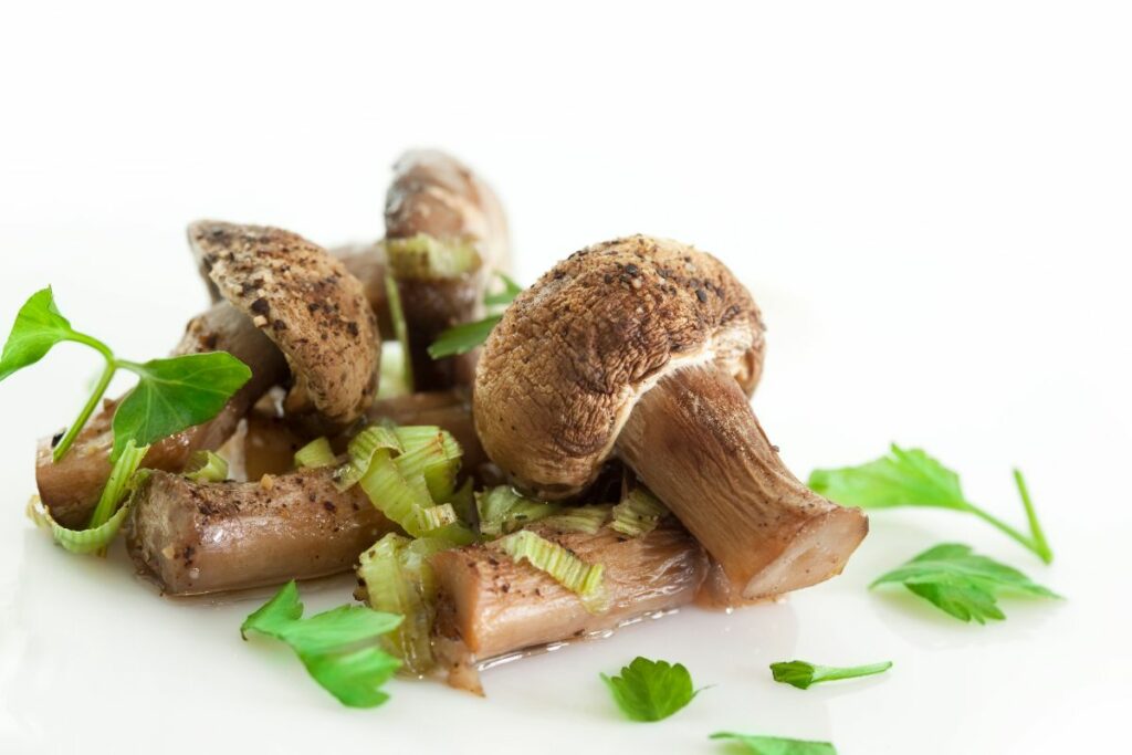 Mushrooms as a side for Artichokes