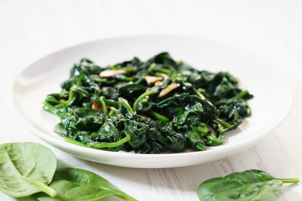 Sauteed Spinach - What to Serve with Corn Fritters