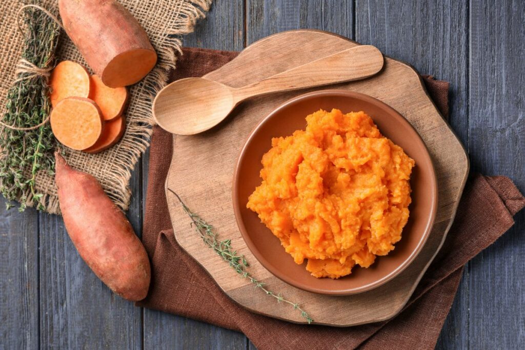 Sweet Potato Mash - What to serve with Pizza at a Birthday Party