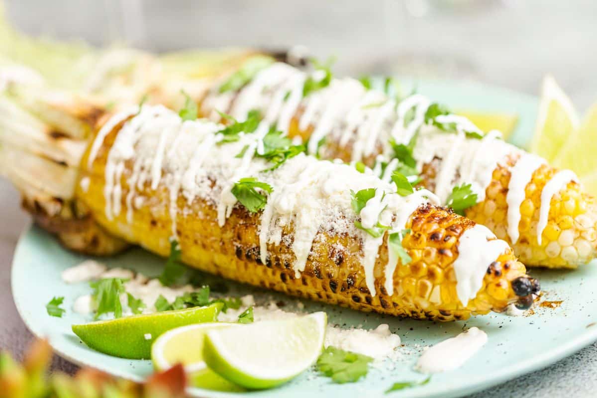 elote corn - what to serve with taco salad